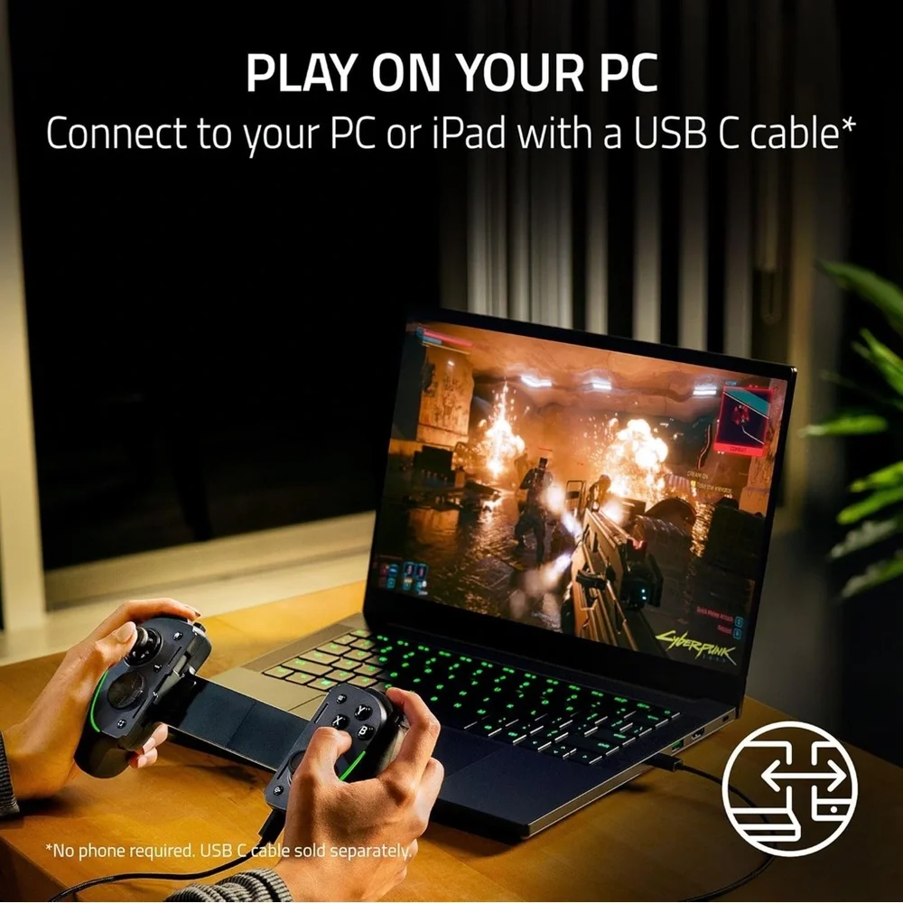 RAZER Kishi Ultra Mobile Gaming Controller for iPhone, iPad, and Android - EUC